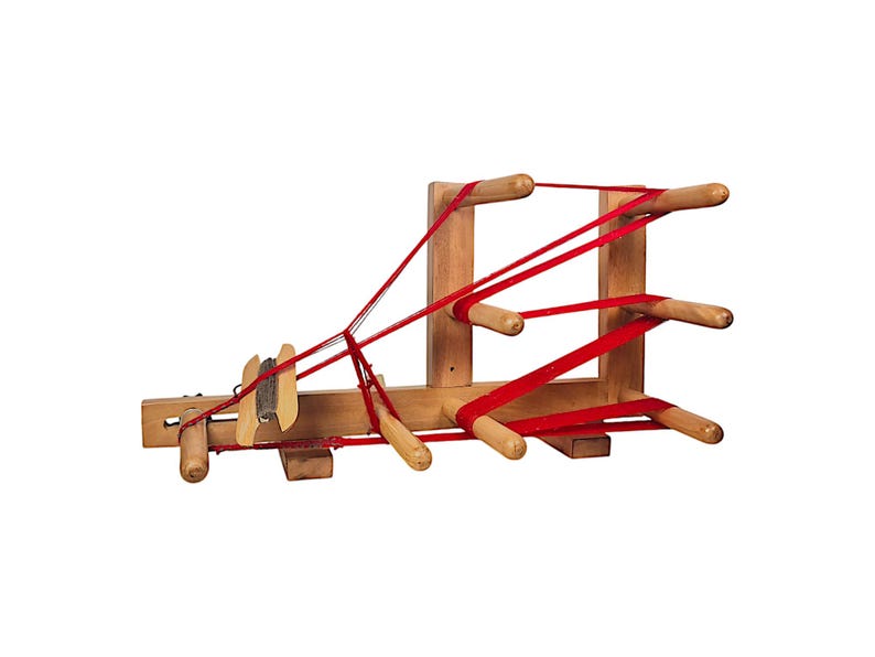 Handcrafted Beechwood Inkle Loom, Adjustable Weaving Frame (Up to 42-inch Bands)